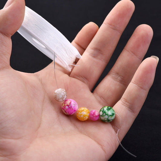2PCS Transparent Crystal Elastic Beading Cord Set