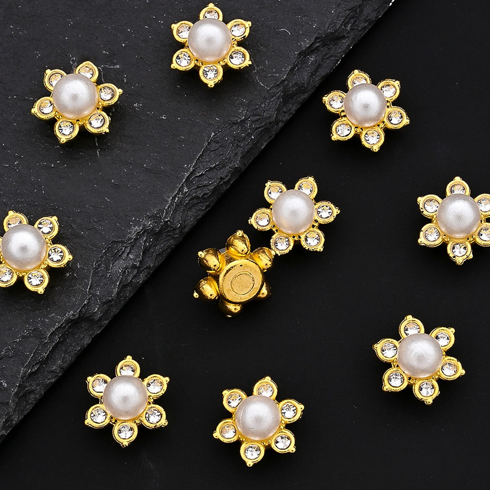 Hexagonal Artificial Pearl Bead Patches