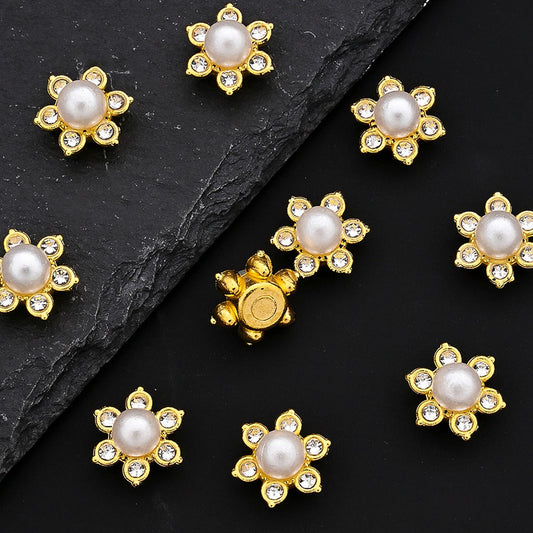 Hexagonal Artificial Pearl Bead Patches