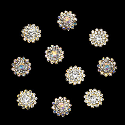 50pcs 13.8mm Crystal Claw Rhinestone Flatback Cabochons