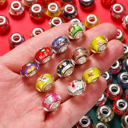 Christmas Lampwork Style Beads