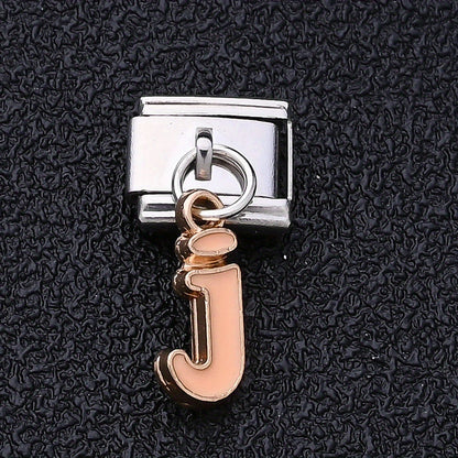1PC A-Z English Letter Charm Link Set for 9mm Bracelets