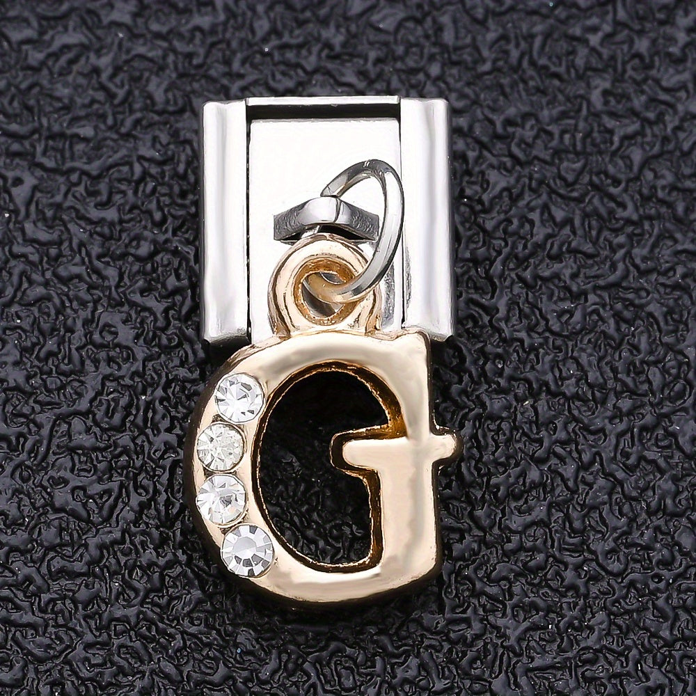 1PC Rhinestone A-Z Letter Modular Bracelet Charm Set
