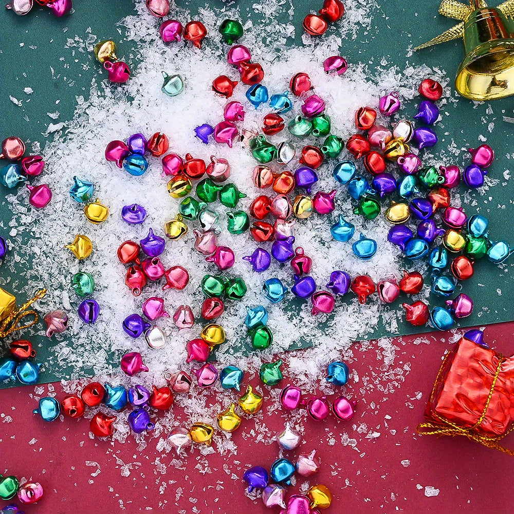 100pcs/set 8mm Christmas Jingle Bells Beads