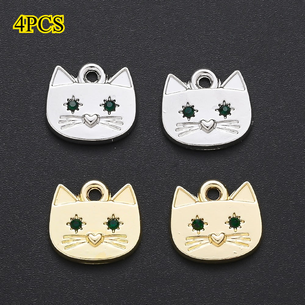 Cat Alloy Pendant Charms