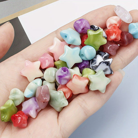 Star Pattern Acrylic Beads