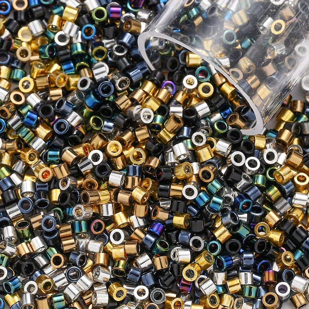 1380pcs/set 2mm Metallic Glass Seed Beads