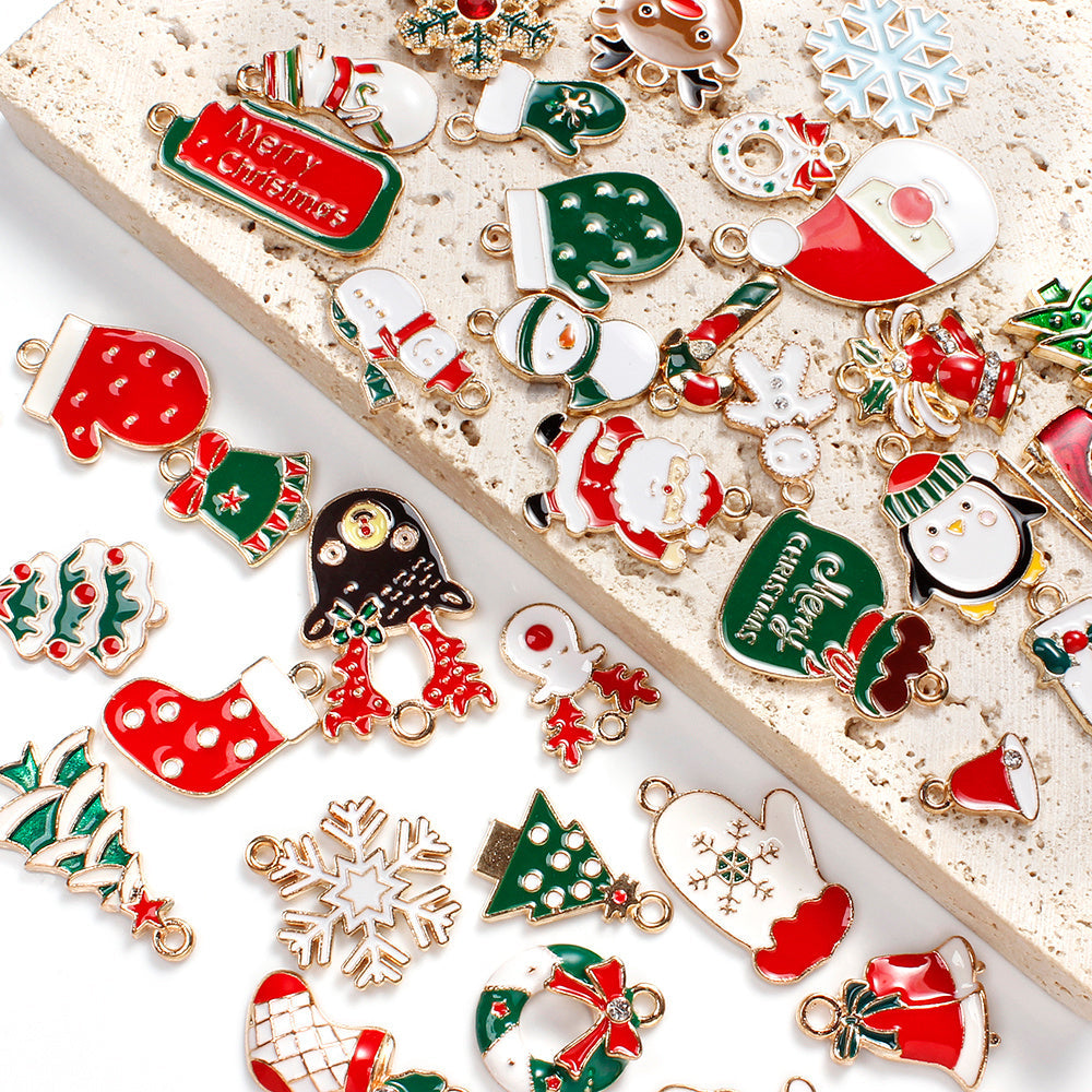 Mixed Metal Christmas Pendants
