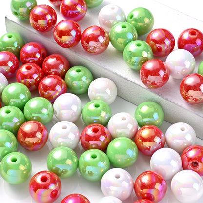 200pcs 14mm AB Mixed Color Acrylic Round Beads