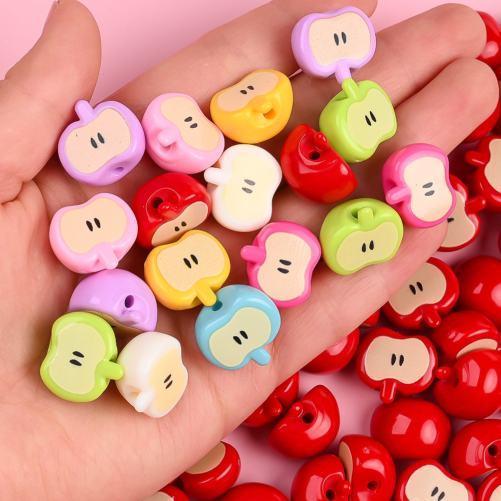 Semi-Apple Acrylic Beads