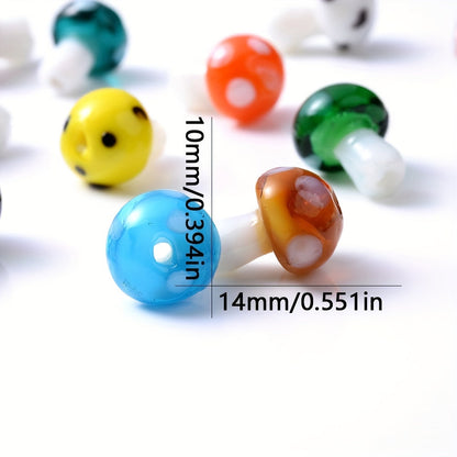 Mushroom Glass Beads
