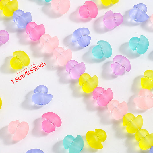 Colorful Transparent Duckling Acrylic Spacer Beads
