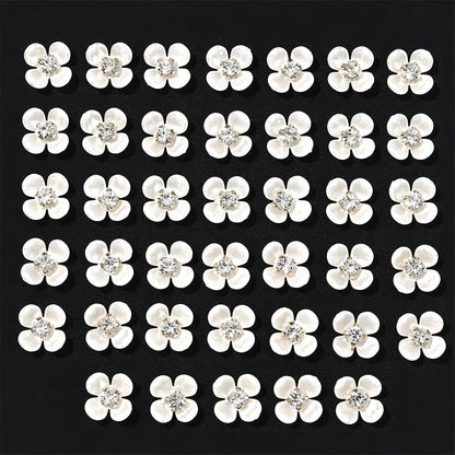 Petal Rhinestone Flower Flatback Beads