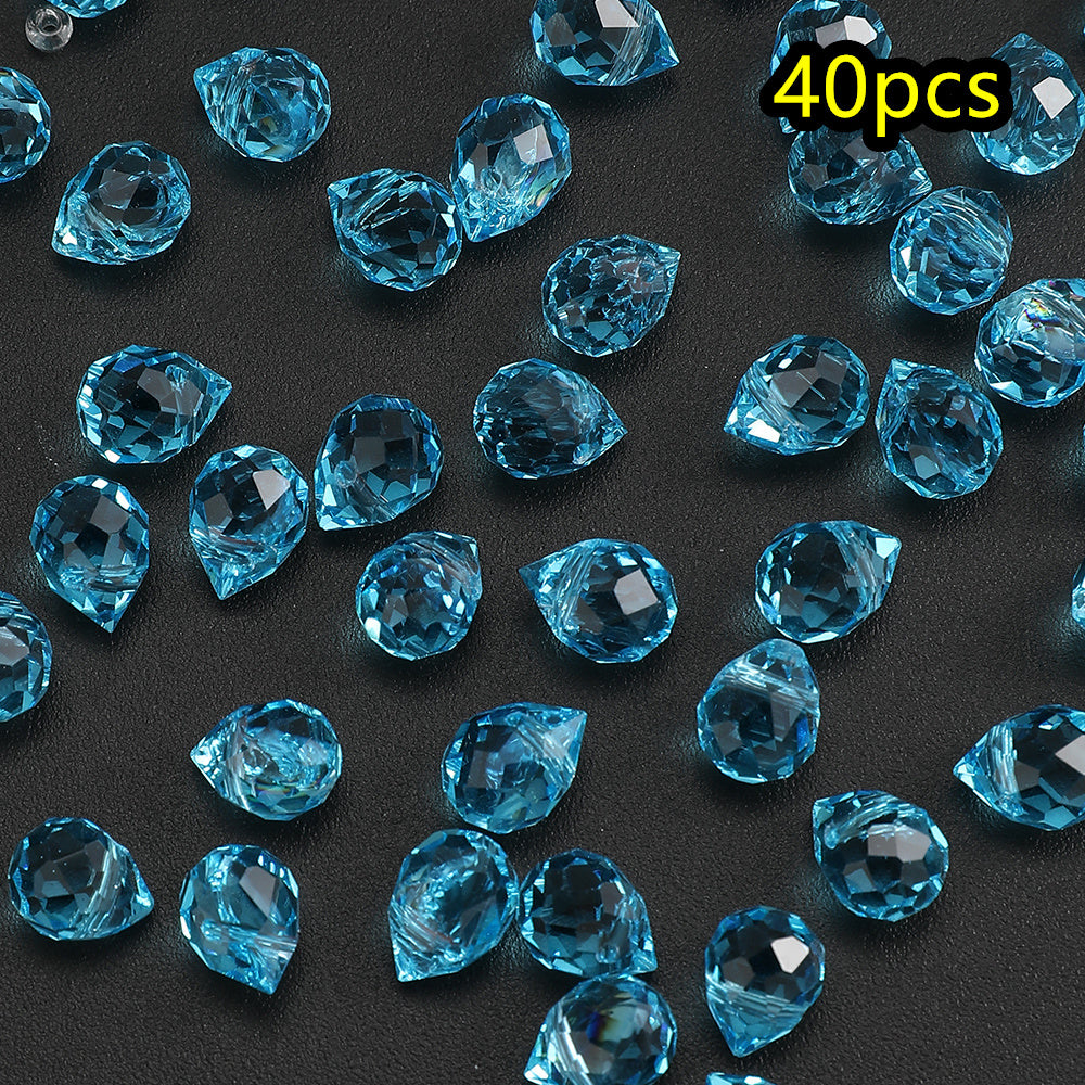 40pcs/set 8x10mm AB Color Faceted Strawberry Glass Beads