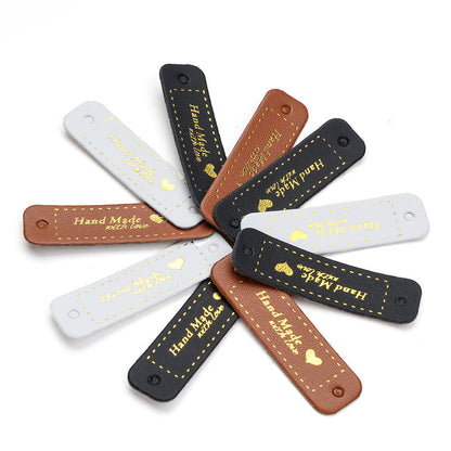 Gold Love Pattern Rectangular Labels