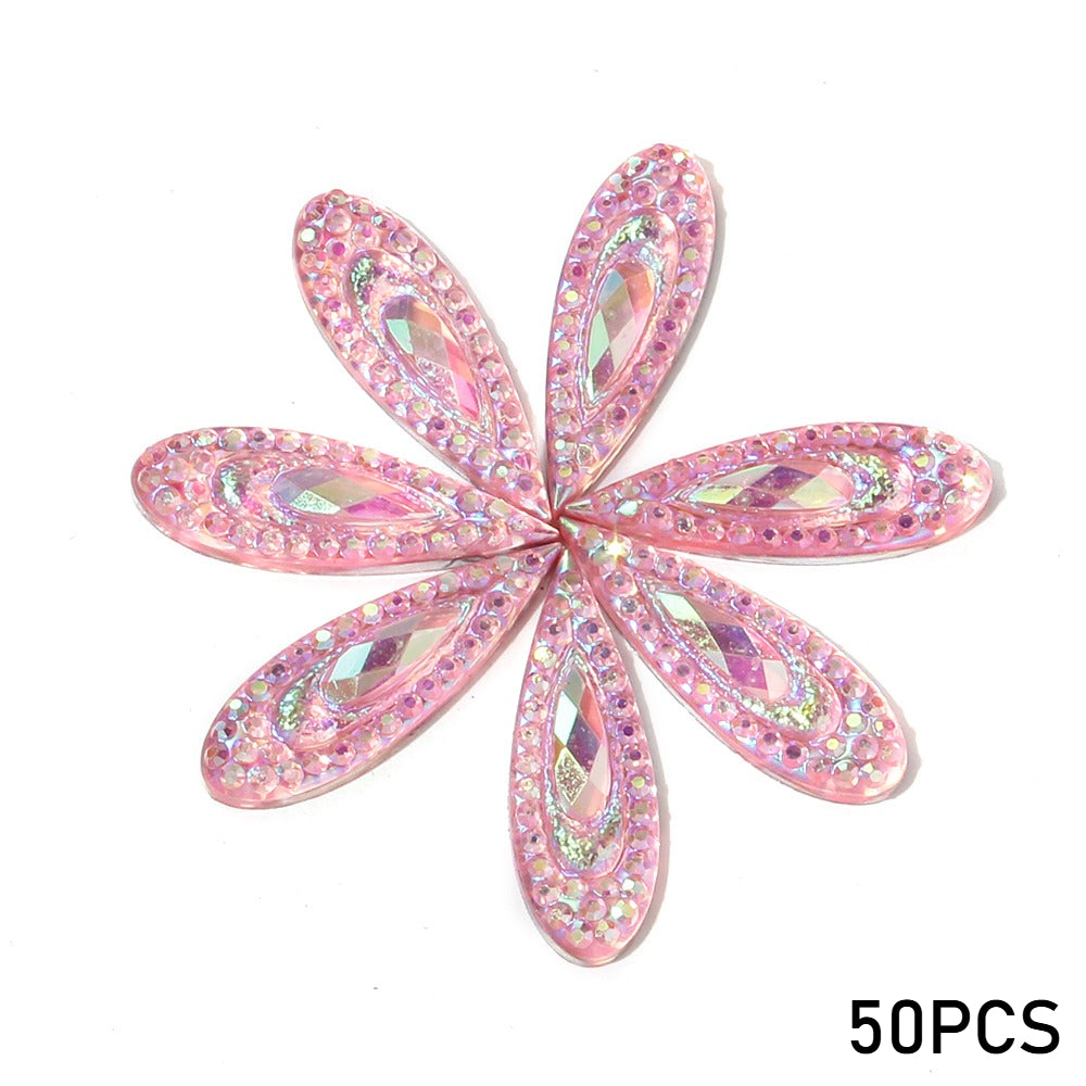 AB Iridescent Resin Teardrop Ornaments