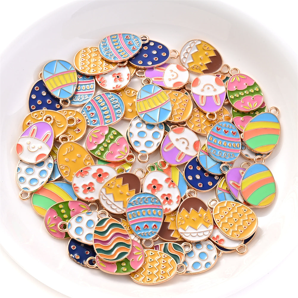 Easter Egg Alloy Pendants