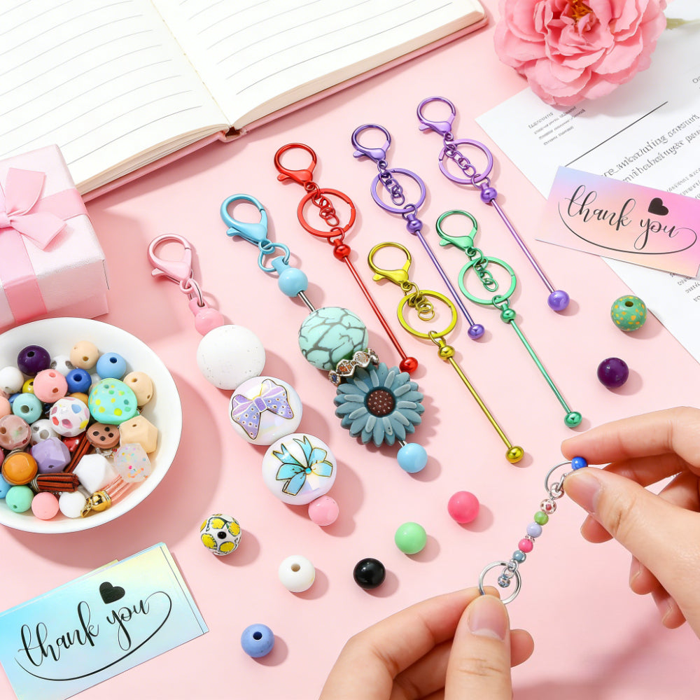 UV Metal Beadable Keychain Set
