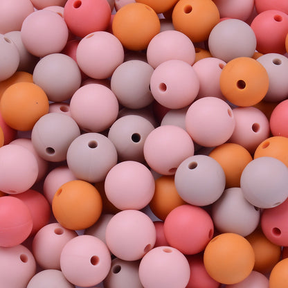 12 mm Rainbow Silicone Beads