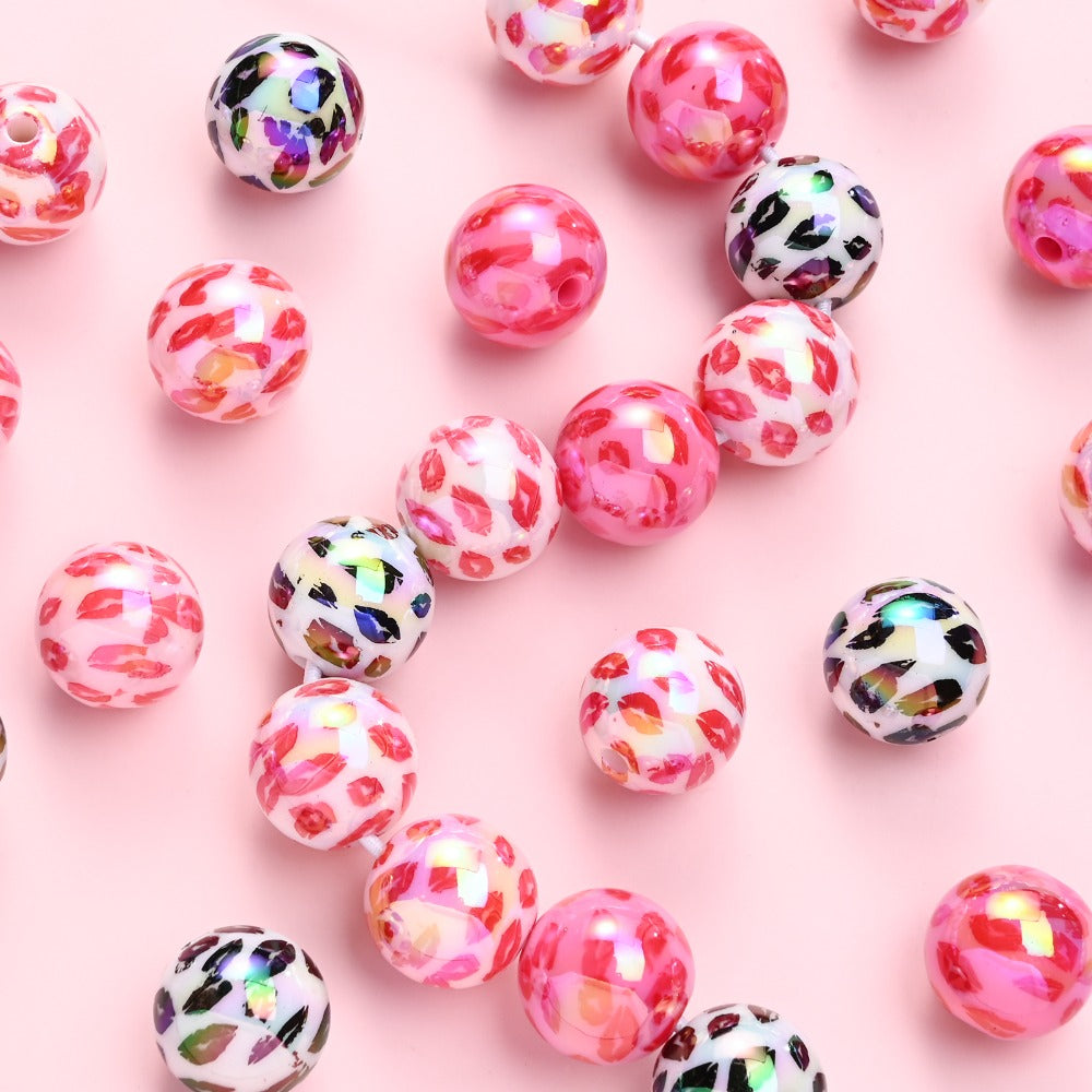 Valentine’s Day Heart and Lips Beads