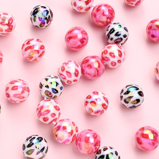 Valentine’s Day Heart and Lips Beads
