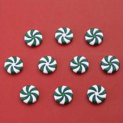 10PCS Christmas Acrylic Candy Cane Hanging Ornament Set