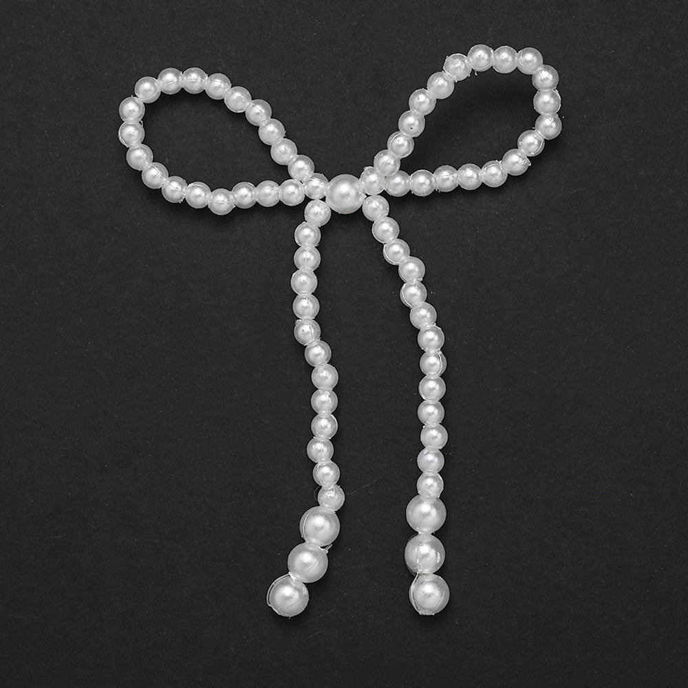 Faux Pearl Bowknot Embellishments