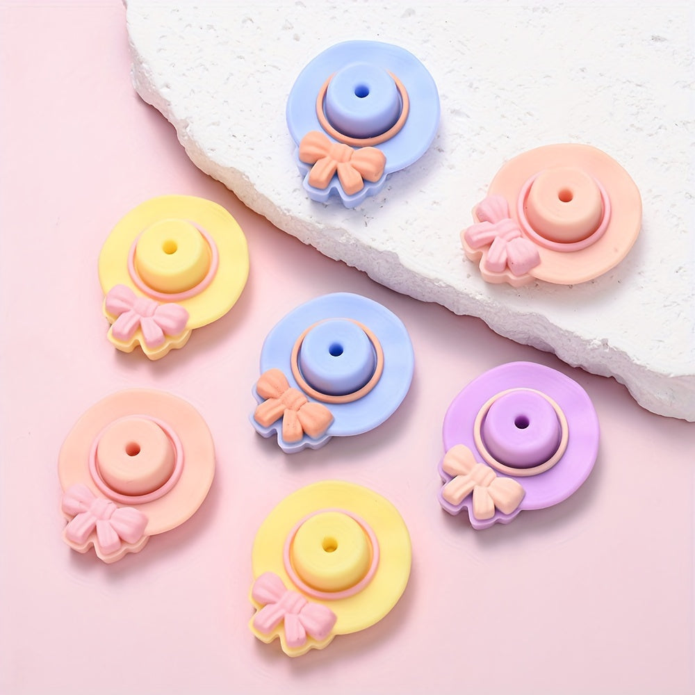 3D Bow Hat Silicone Beads