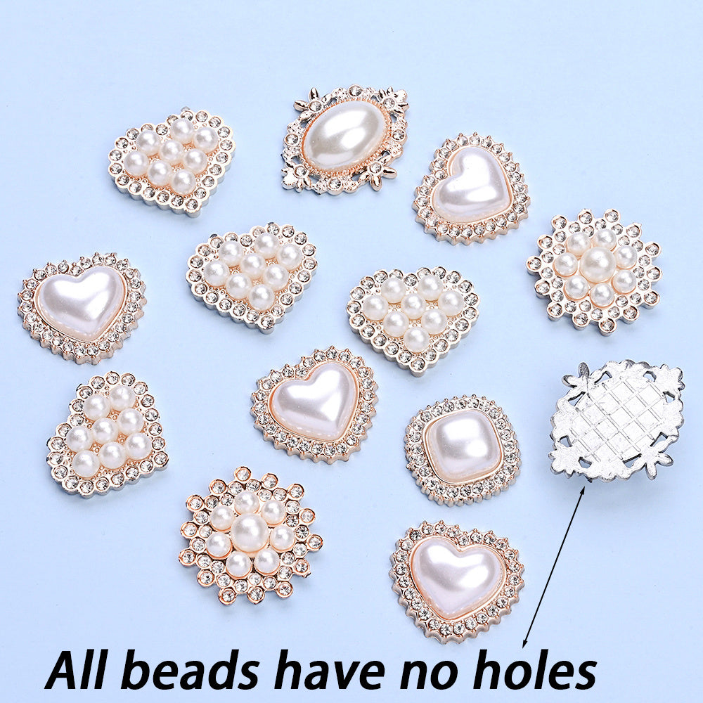 Acrylic Imitation Pearl Rhinestone Flatback Bead Set