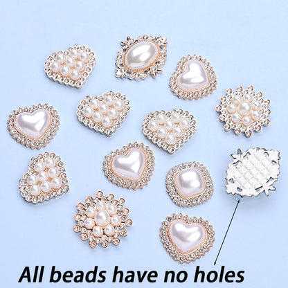 Acrylic Imitation Pearl Rhinestone Flatback Bead Set