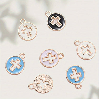 Enamel Cross Pendant Charms