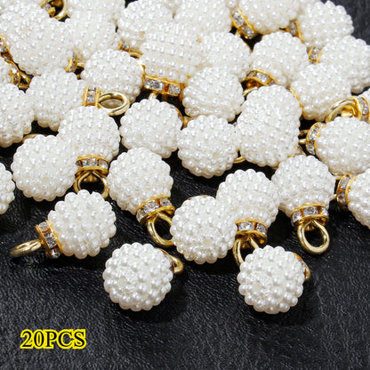 10/20pcs Acrylic Mulberry Imitation Pearl Pendant Beads