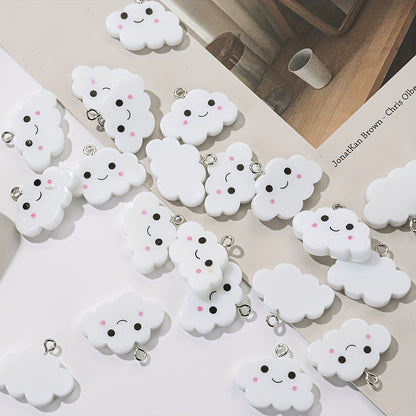 10PCS White Cloud Resin Pendant Set
