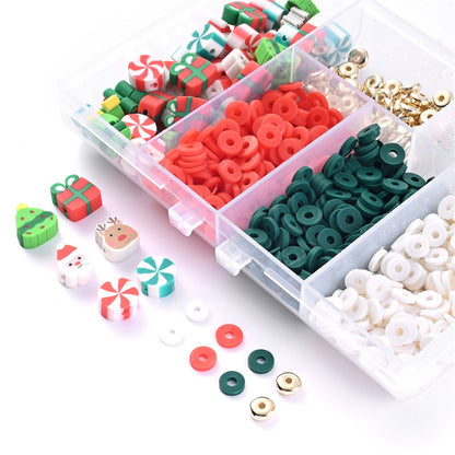 Christmas Polymer Clay Beads Set