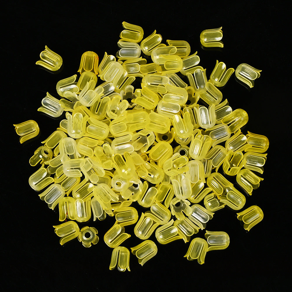 2026 New Arrival 10×11mm Gradient Flower Acrylic Bead Caps