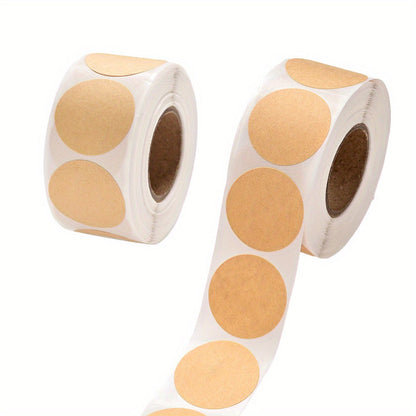 Khaki Round Paper Stickers