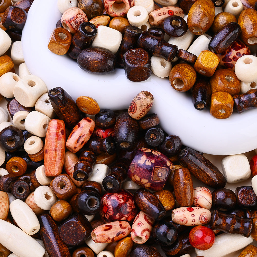 Vintage Wooden Beads Set