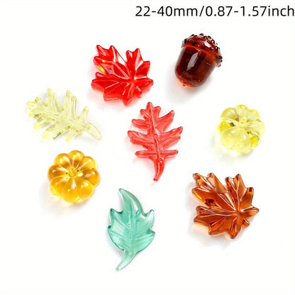 Mixed Maple Leaf Resin Beads