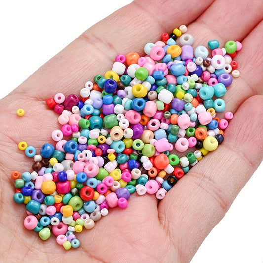 15g 2/3/4mm Solid Cream Beige Glass Seed Bead Set