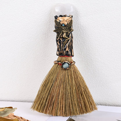 Crystal Broom Pendant Charm