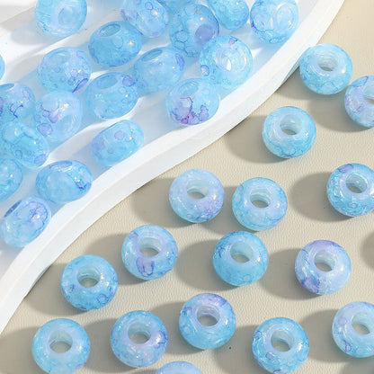 Ink Spatter Large Hole Acrylic Beads