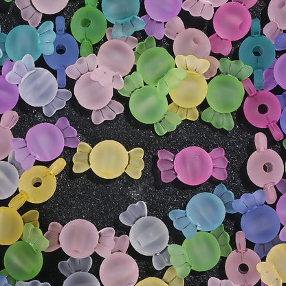100pcs 8x17mm Candy-Shaped Acrylic Beads