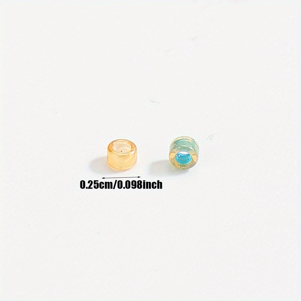 10g/bag 2.5mm Fantasy Dyed Core Triangle Glass Seed Beads