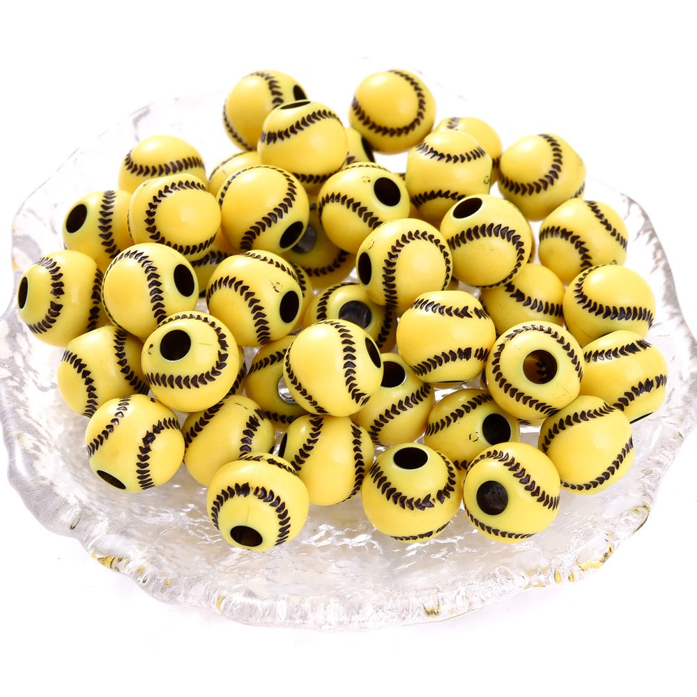 50pcs 39 Styles Mixed Sports Ball Beads