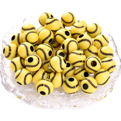 50pcs 39 Styles Mixed Sports Ball Beads