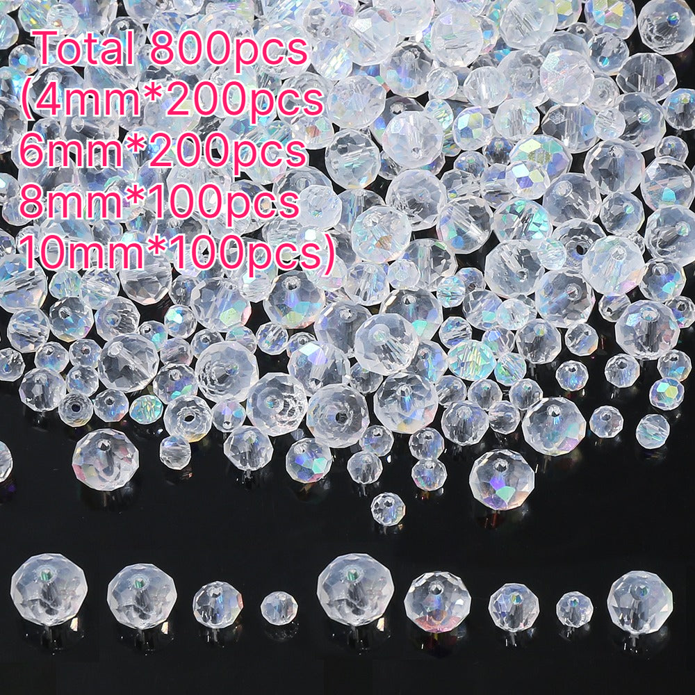 800pcs Sparkling Artificial Crystal Beads Set