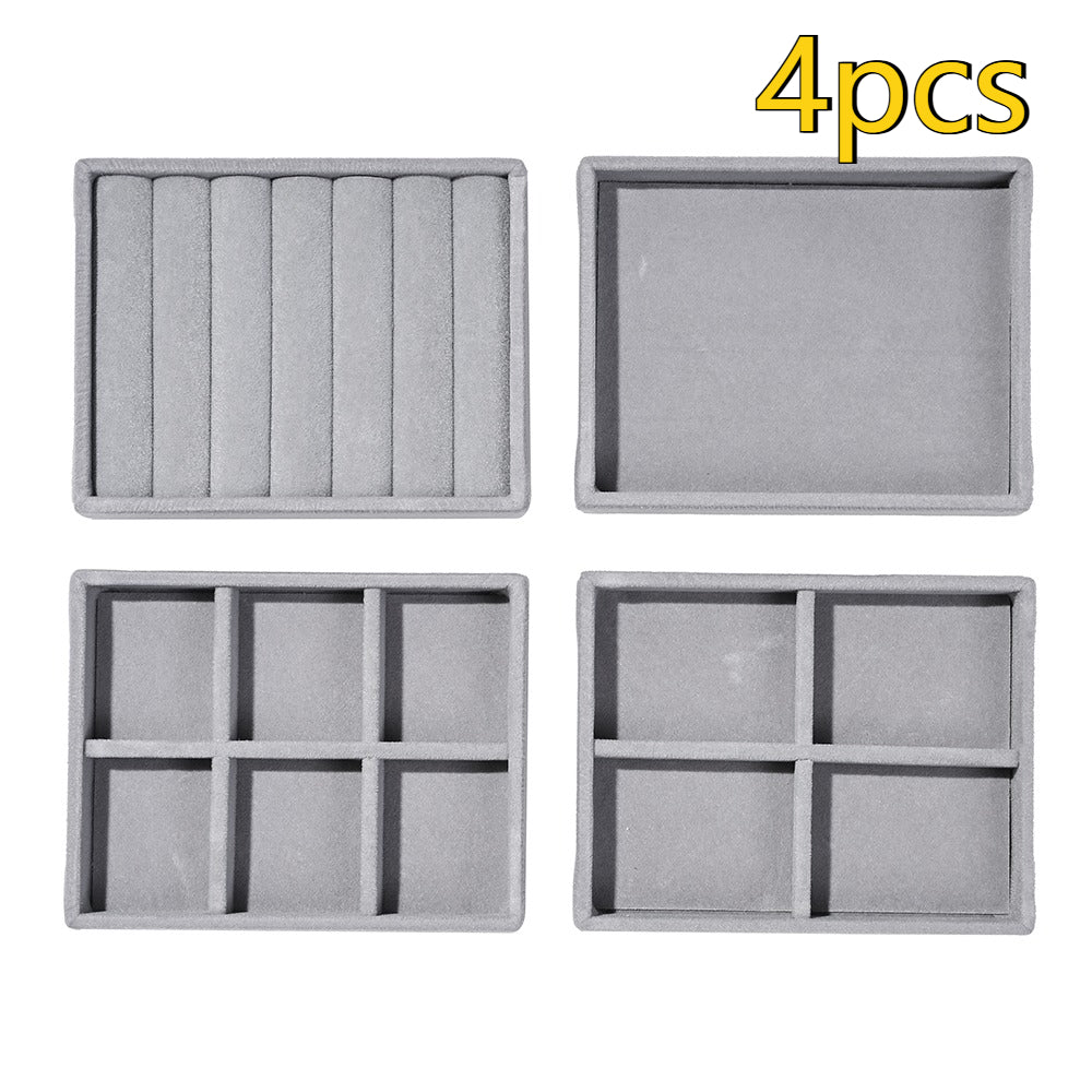 Elegant Velvet Jewelry Display Trays