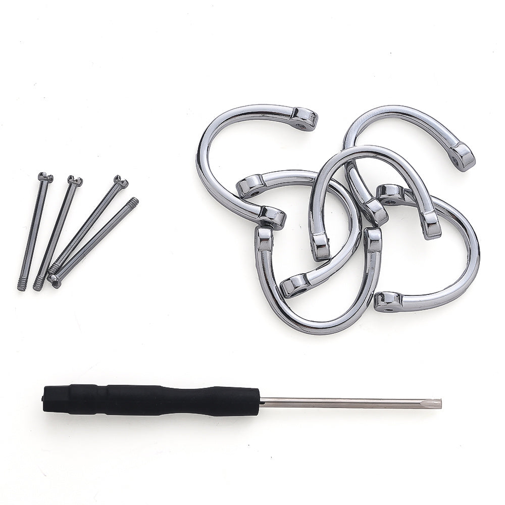 20PCS D-Shape Detachable Keychain Buckle Set with Screwdriver