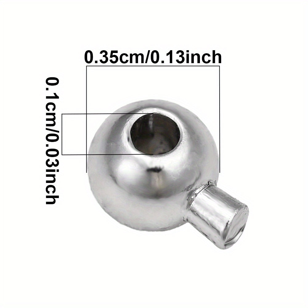 20pcs/set Tiny Copper Crimp Stopper Beads