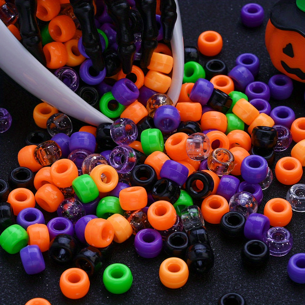 100/200pcs 6x9mm Colorful Pony Acrylic Beads